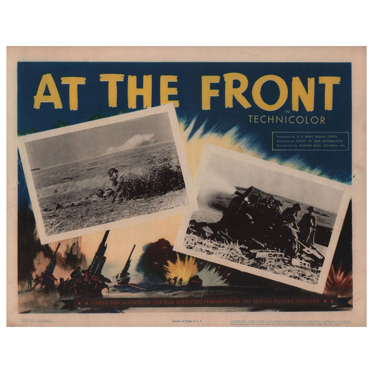 Au front 1944 Carte de scène américaine