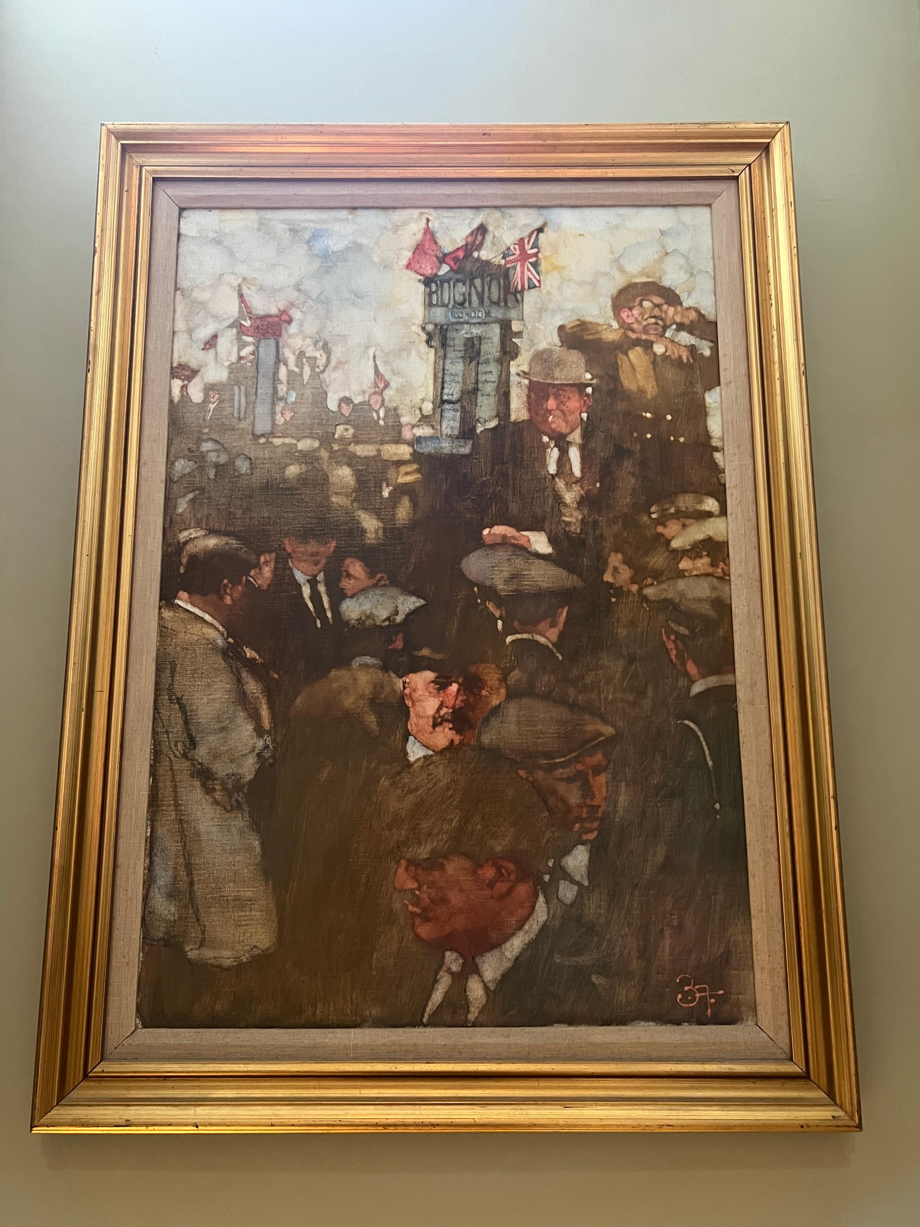 „At The Races“, Originalgemälde von Bernie Fuchs (Englisch) im Angebot