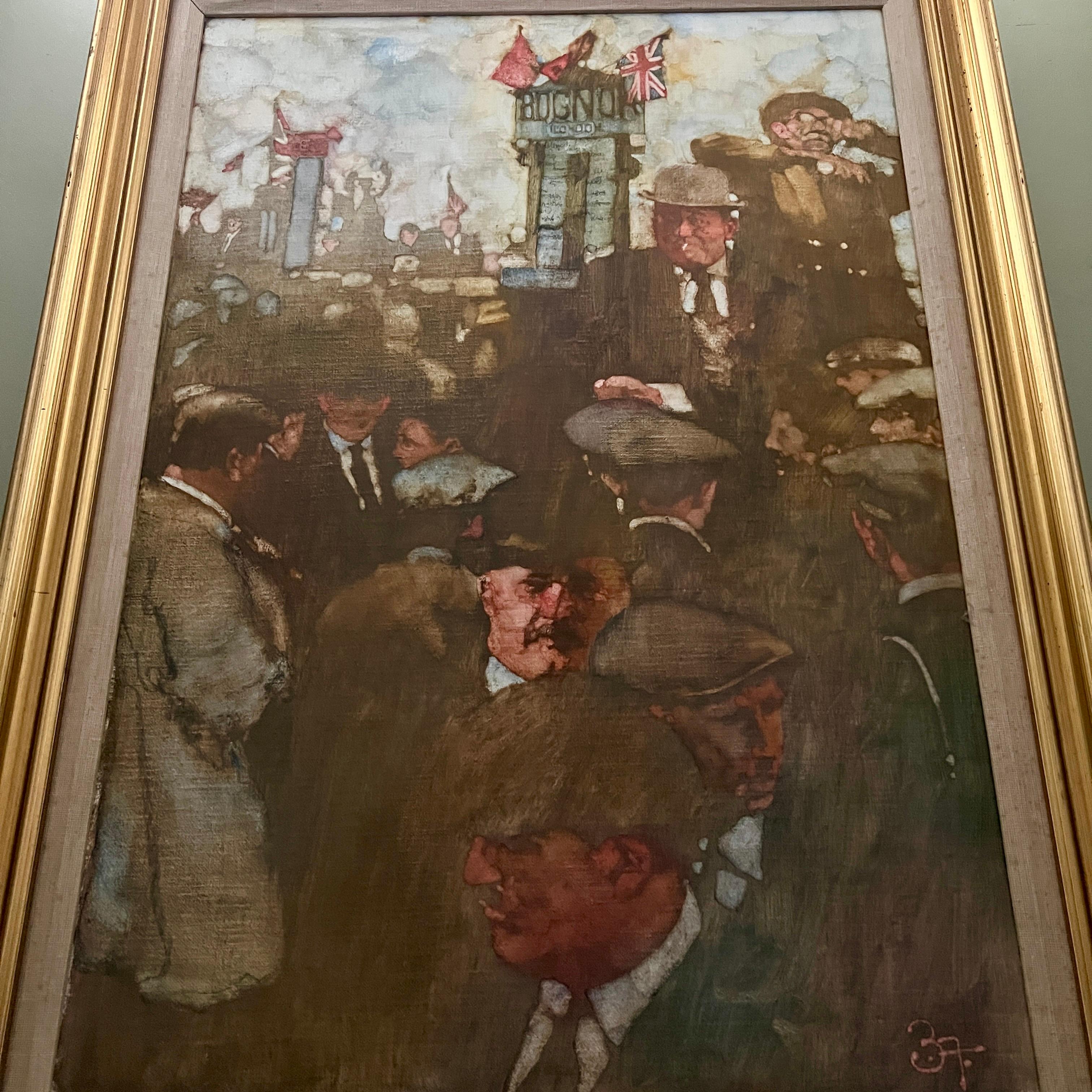 „At The Races“, Originalgemälde von Bernie Fuchs (Handbemalt) im Angebot