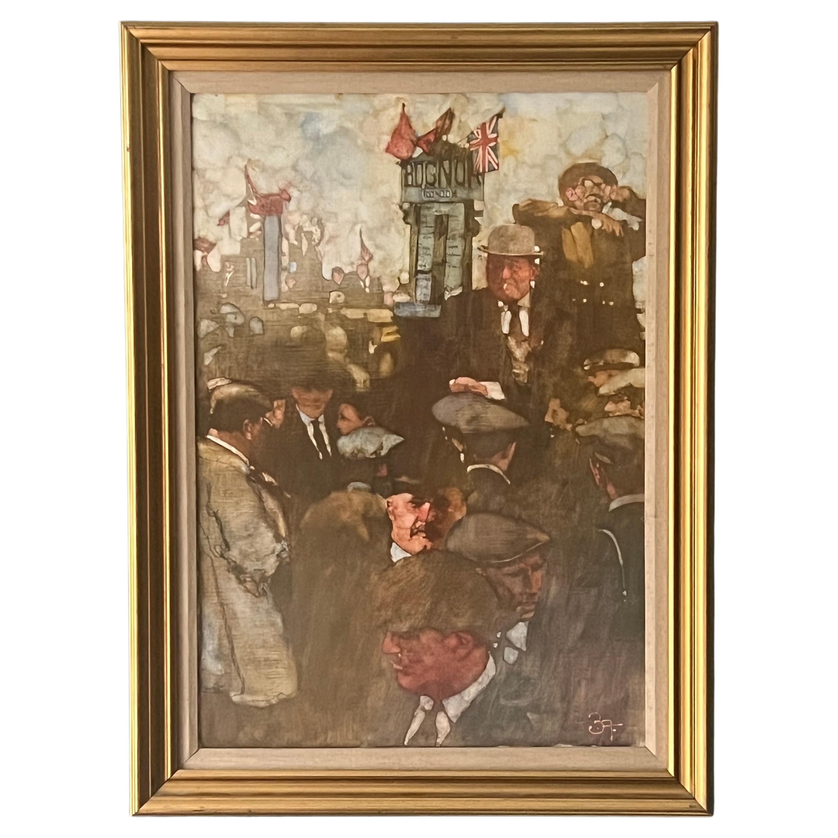 En las carreras Un cuadro original de Bernie Fuchs