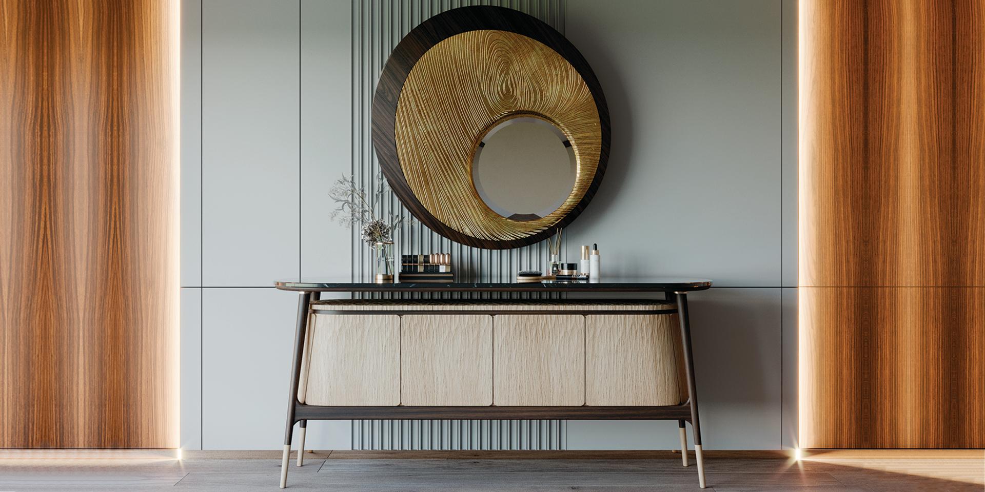 Contemporary At-Turaif Sideboard by Alma de Luce For Sale