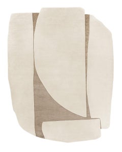 Sand Atlas  – Beige and Taupe Hand-Knotted Wool Rug, Rectangular 310 by Mohebban