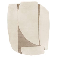 Sand Atlas  – Beige and Taupe Hand-Knotted Wool Rug, Rectangular 310 by Mohebban