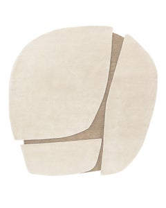 Sand Atlas – Beige and Taupe Hand-Knotted Wool Rug, Rectangular 250 by Mohebban
