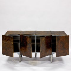 Galerie Negropontes Sideboard Atacama by Erwan Boulloud France Bronze steel