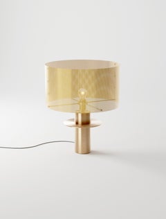 Lámpara de mesa Atahualpa de latón macizo y acero inoxidable de Studio Marine Breynaert