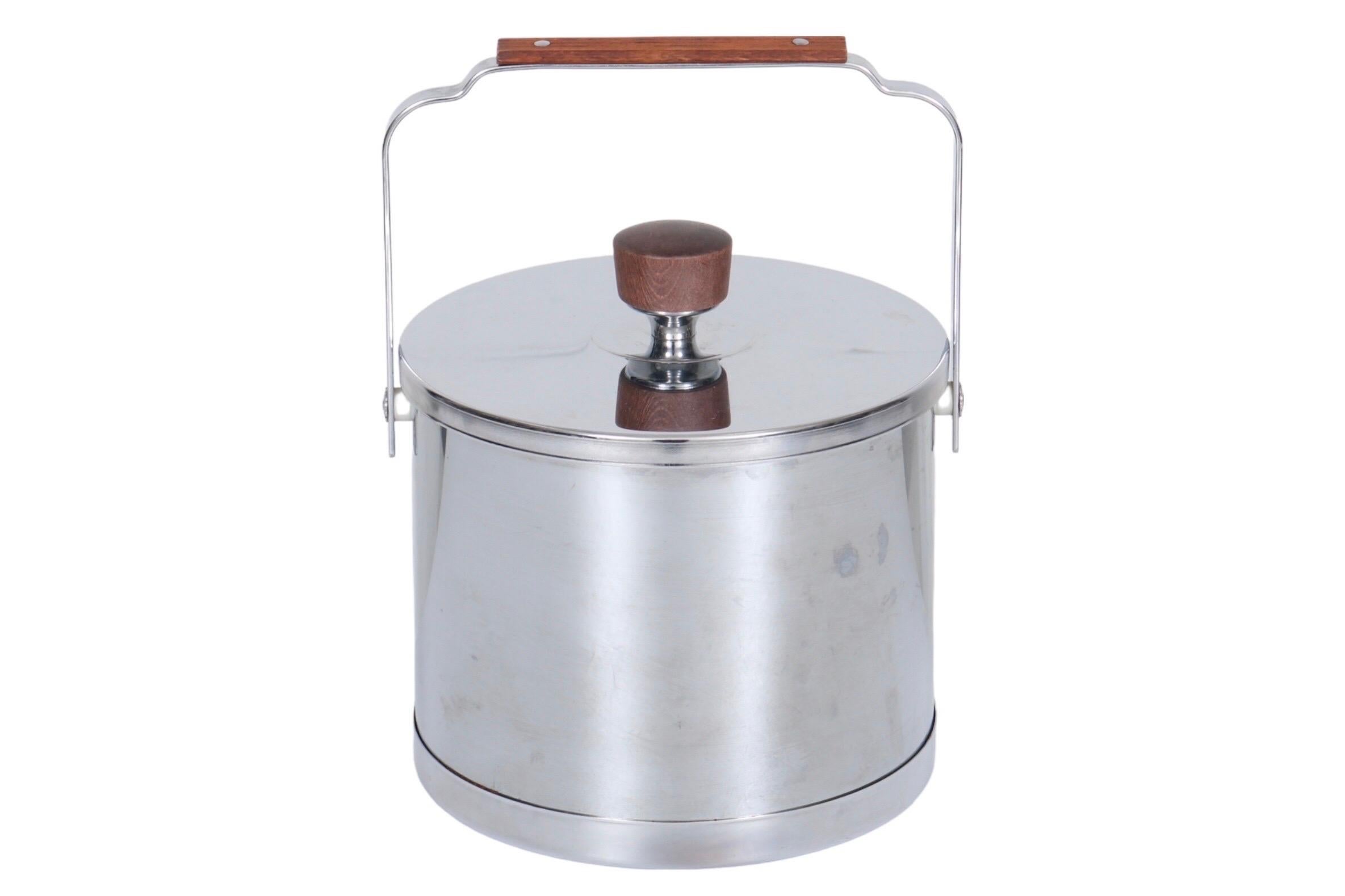 Atapco MCM Stainless Steel Ice Bucket In Good Condition In Bradenton, FL