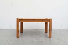 Ate van Apeldoorn Attributed Slatted Pine Dining Table with Angled Corners