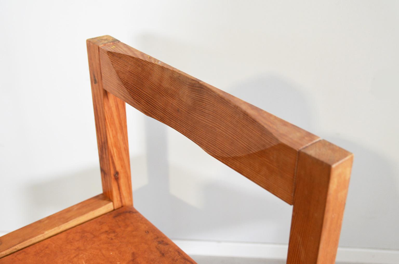 Dutch Ate Van Apeldoorn Pinewood Chair for Houtwerk Hattem