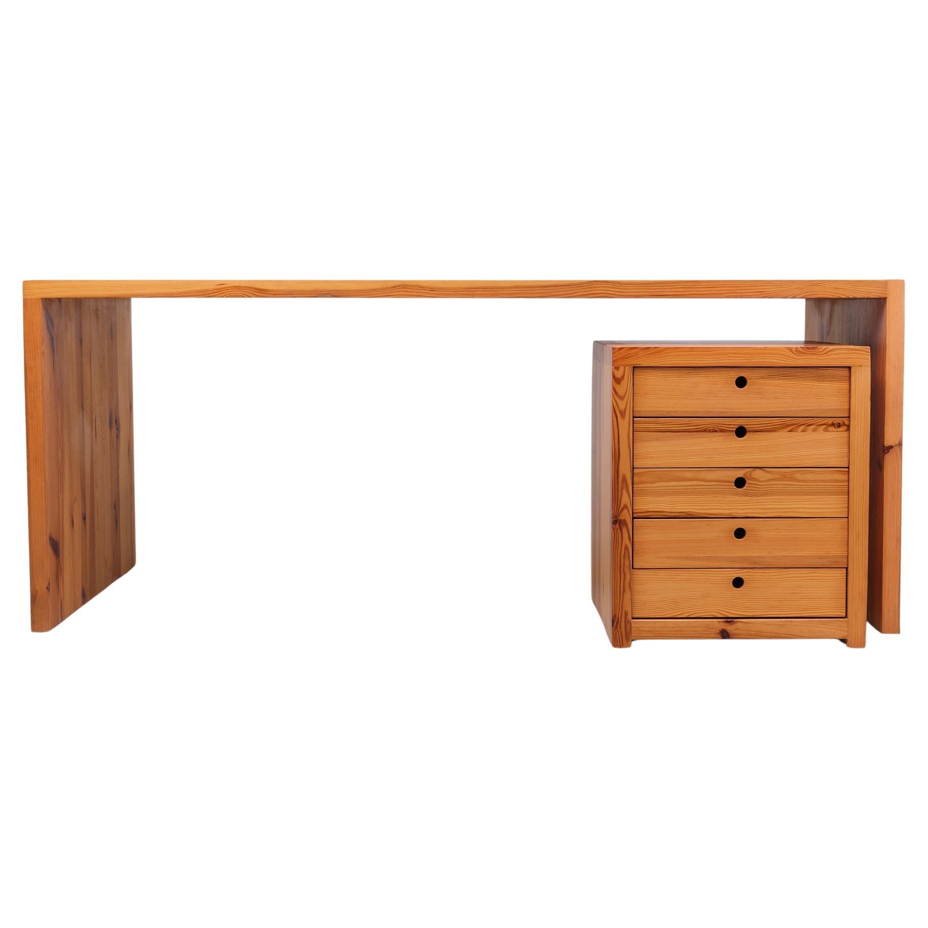 Ate van Apeldoorn  Large Writing Desk and cabinet block . 1960s Holland  For Sale