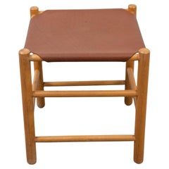 Ate Van Apeldoorn Sling Safari-Hocker aus Leder, 1960er Jahre