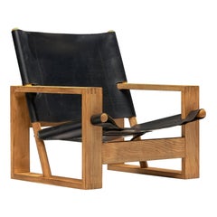 Ate van Apeldoorn Lounge Chair in Ash and Black Leather