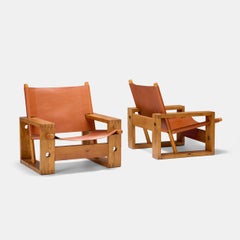 Ate van Apeldoorn Loungesessel-Paar für Houtwerk Hattem, Niederlande 1960er Jahre