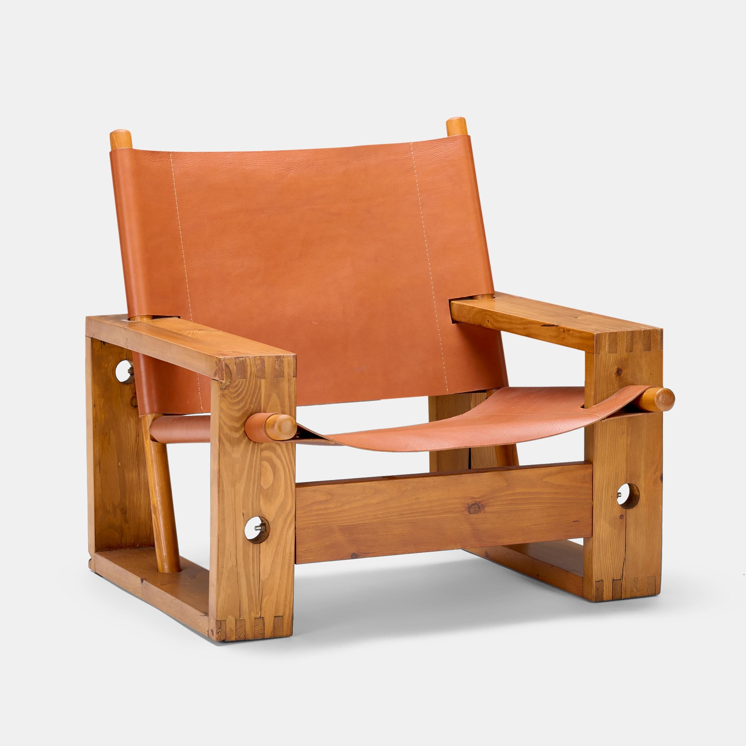 Cuir Ate Van Apeldoorn Paire de chaises longues pour Houtwerk Hattem, Pays-Bas années 1960 en vente