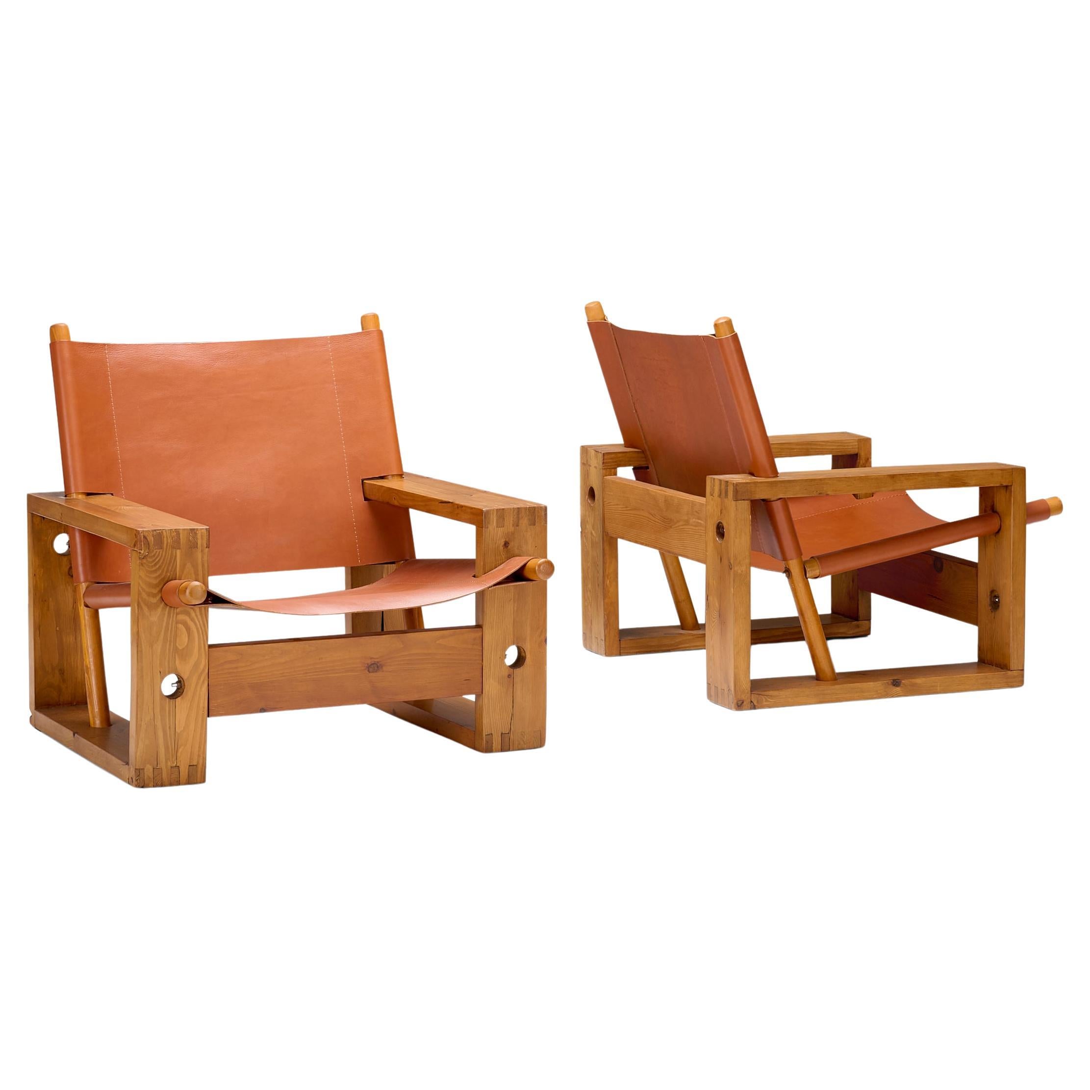 Ate Van Apeldoorn Paire de chaises longues pour Houtwerk Hattem, Pays-Bas années 1960 en vente