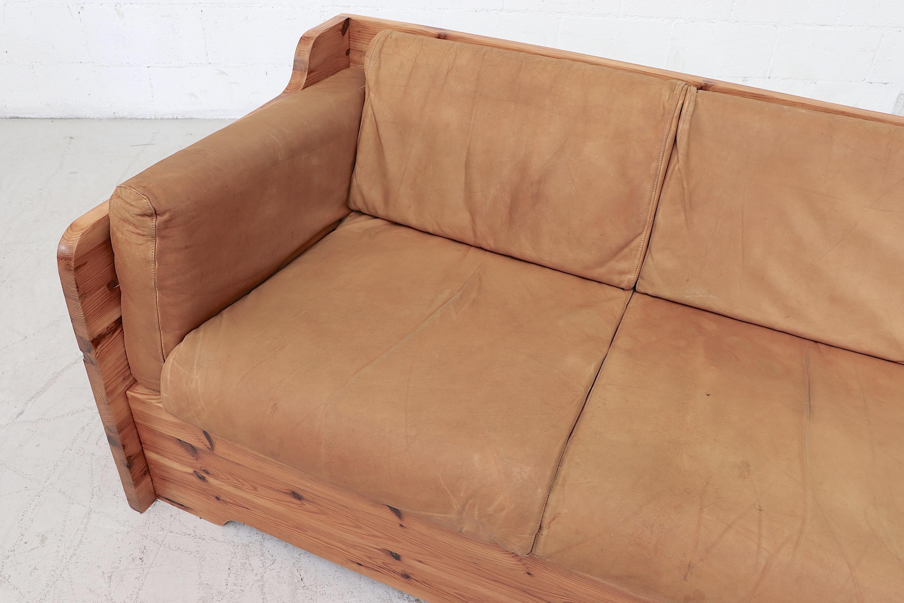 Late 20th Century Ate van Apeldoorn Pine 3-Seat Sofa