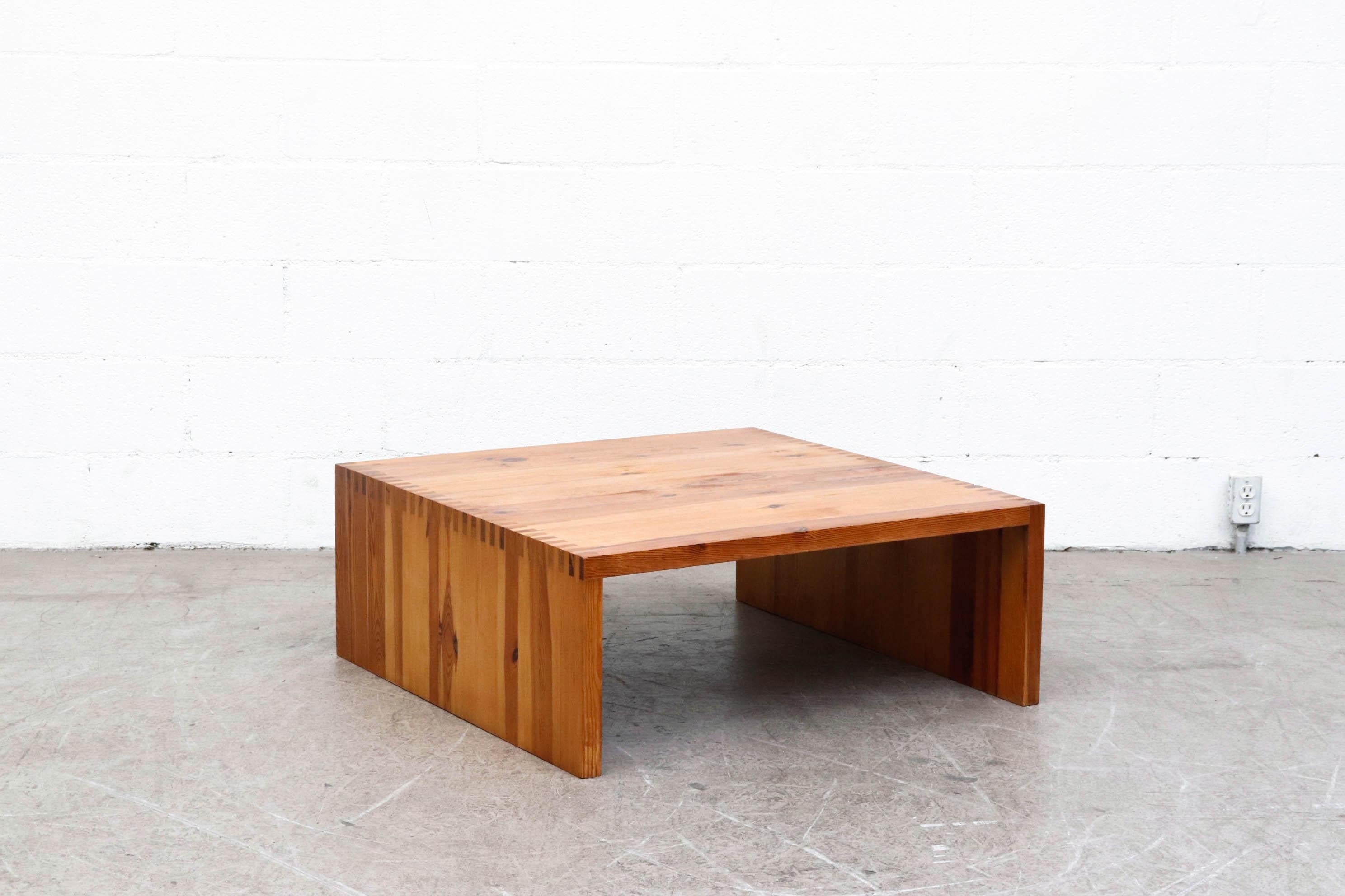 Mid-Century Modern Ate Van Apeldoorn Pine Coffee Table