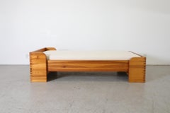 Ate Van Apeldoorn Pine Single Bed Frame with Box Joints and Arched Base