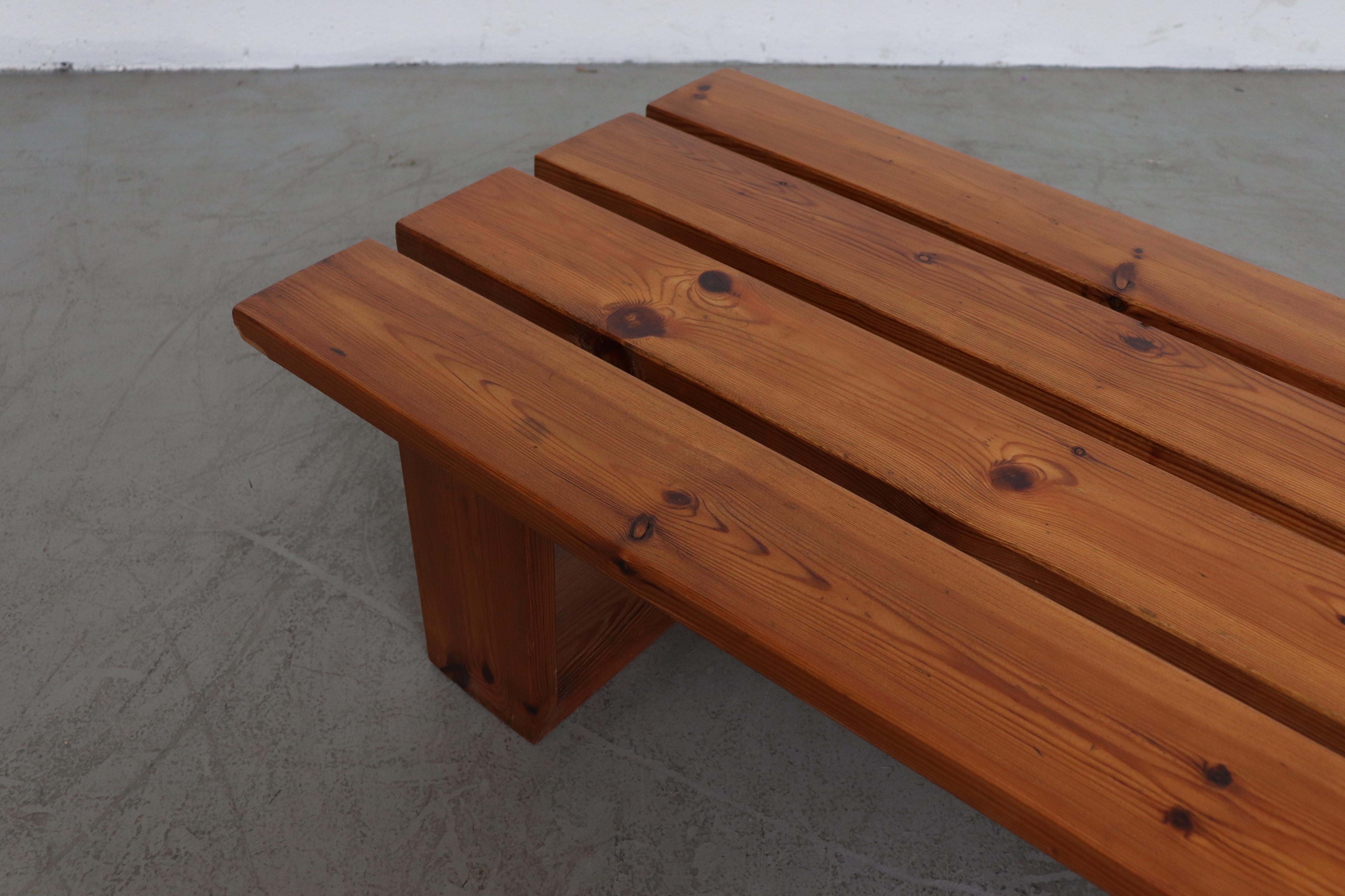 Ate Van Apeldoorn Pine Slat Bench In Good Condition In Los Angeles, CA