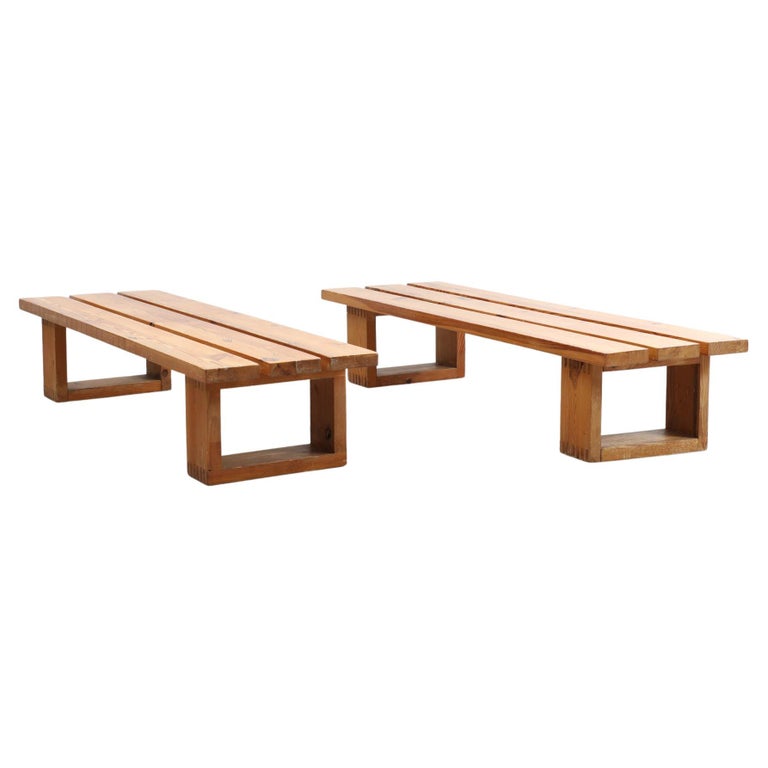 Ate van Apeldoorn Pine Slat Benches For Sale at 1stDibs