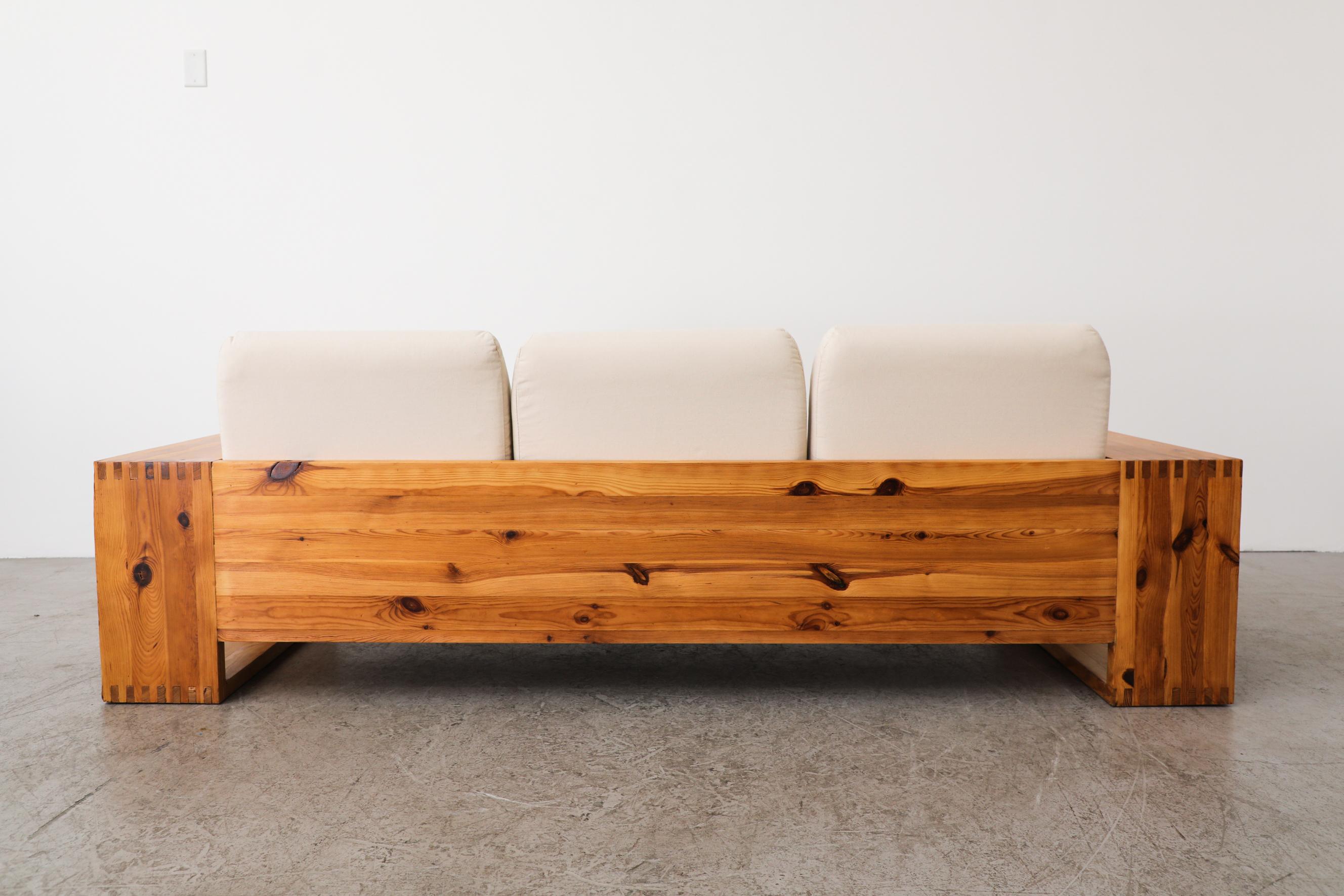 Dutch Ate Van Apeldoorn Pine Sofa, 1980's