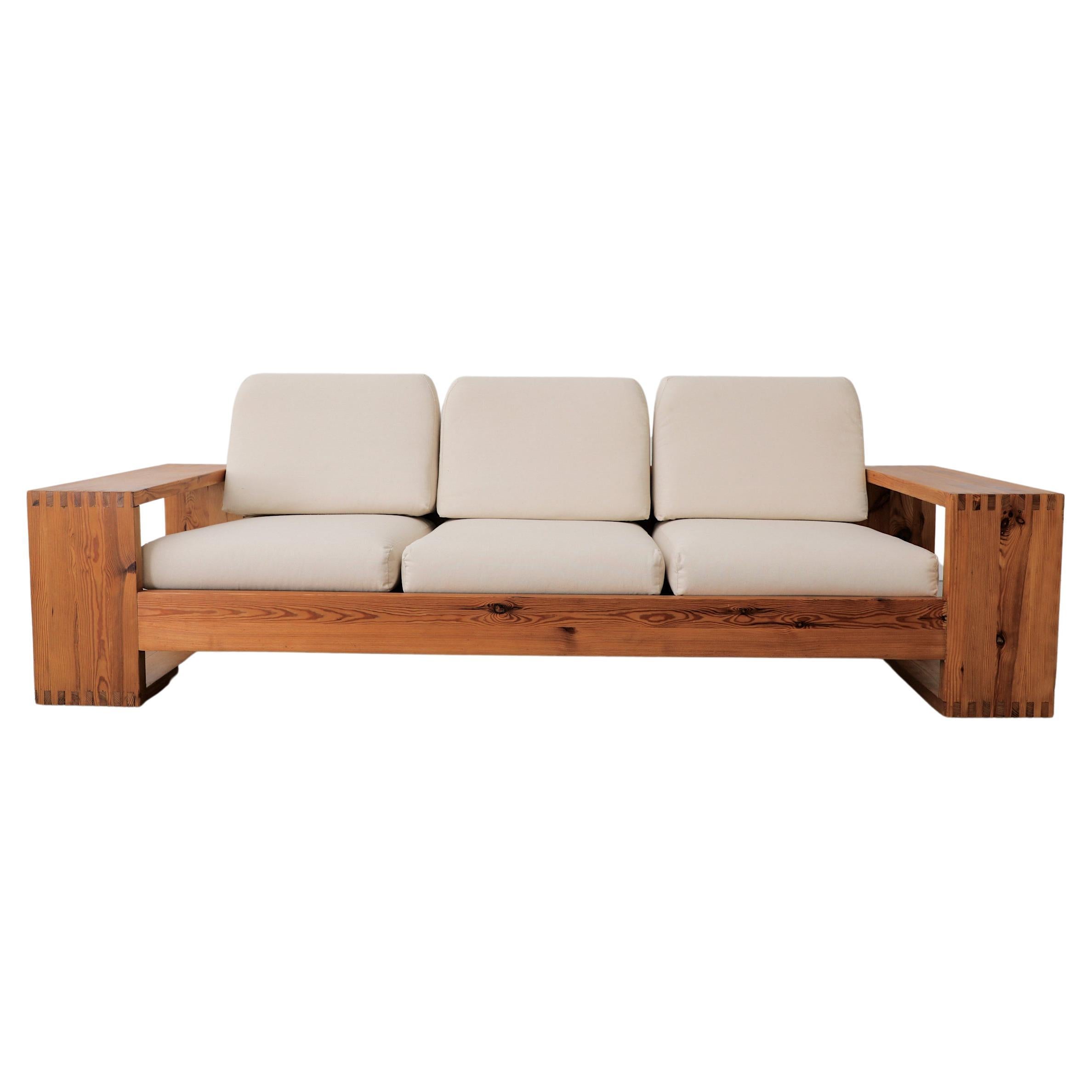 Ate Van Apeldoorn Pine Sofa, 1980's