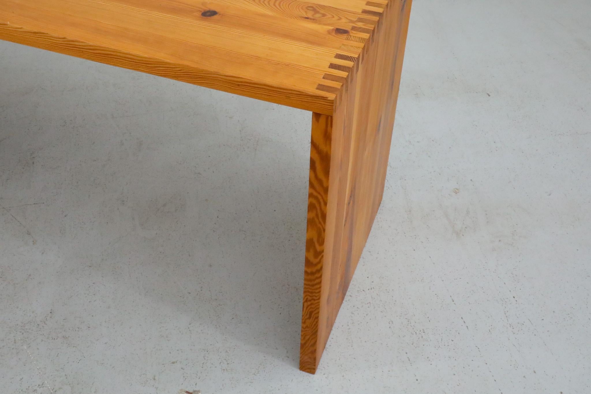 Ate Van Apeldoorn Pine Waterfall Console Table or Desk 7