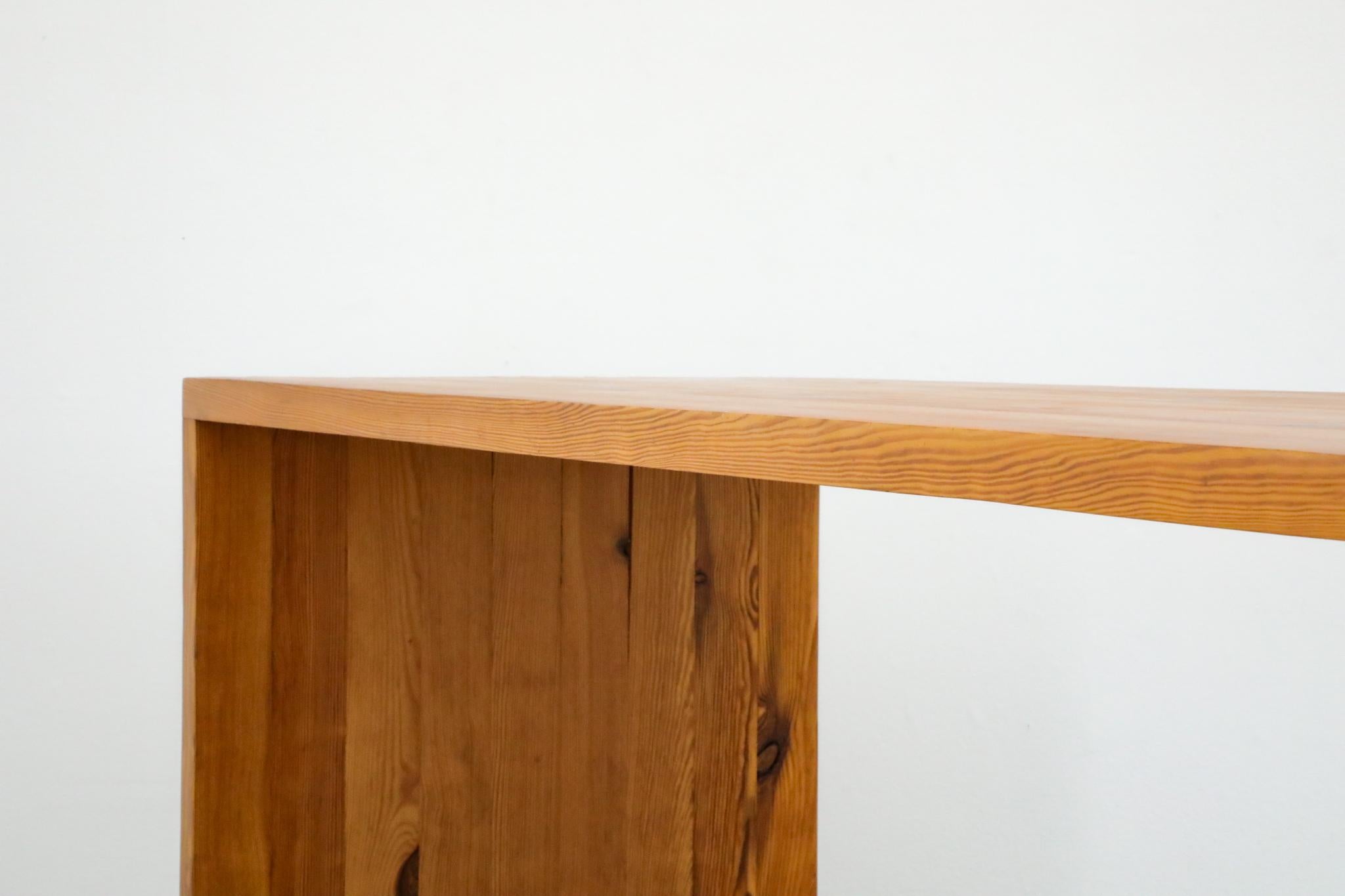Ate Van Apeldoorn Pine Waterfall Console Table or Desk 12