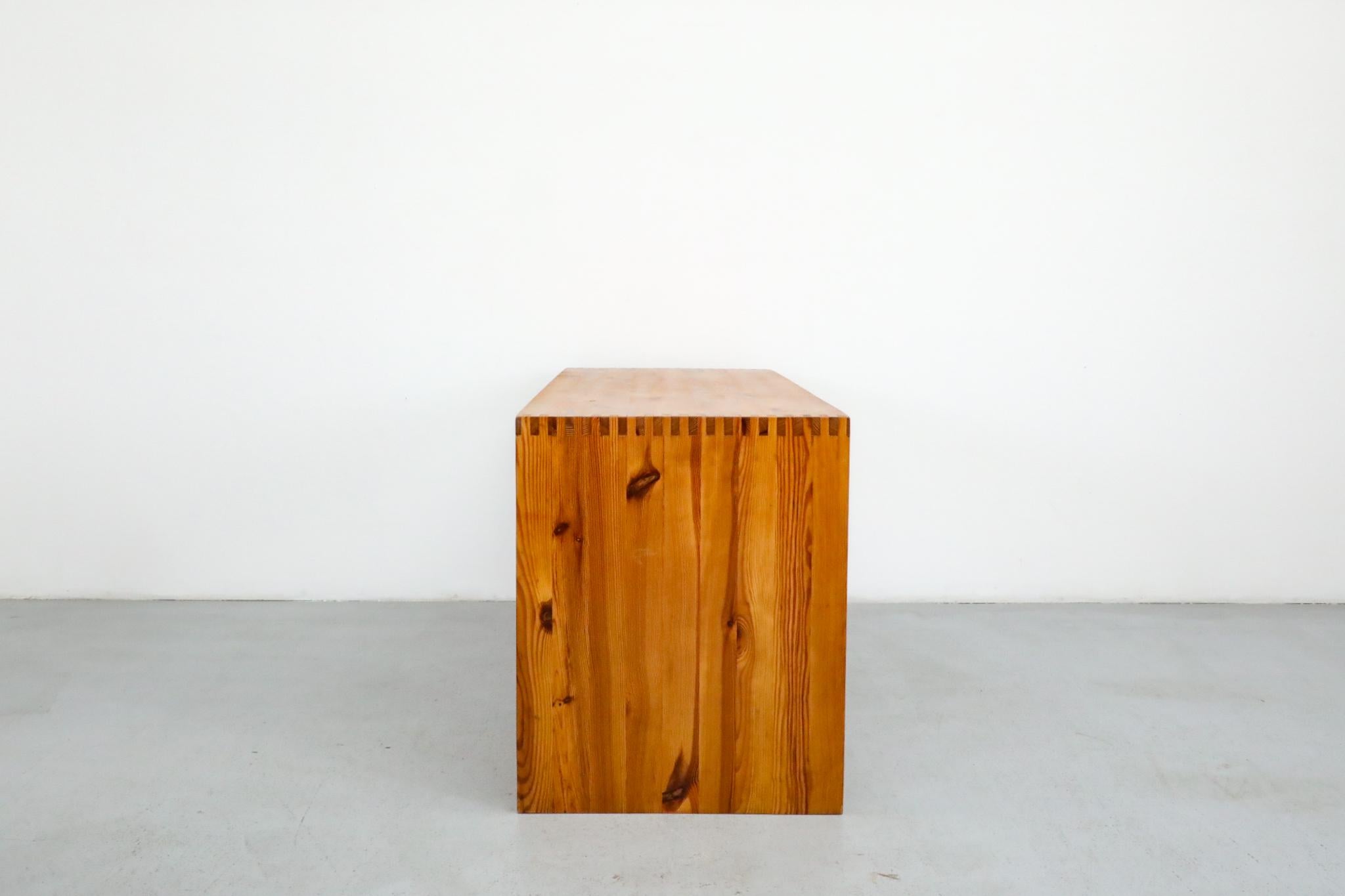 Dutch Ate Van Apeldoorn Pine Waterfall Console Table or Desk