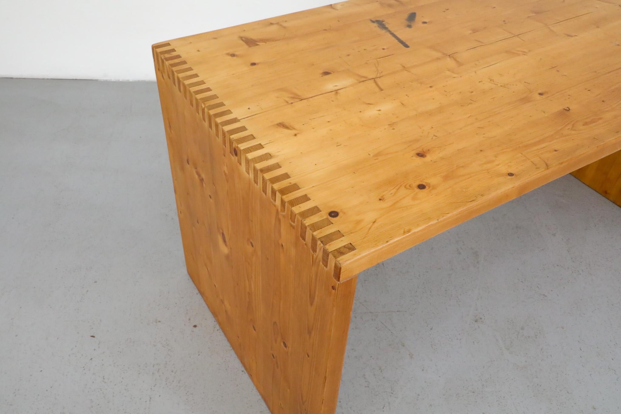 Pin Ate Van Apeldoorn Table ou bureau de salle à manger en pin à cascade en vente