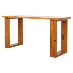 Ate Van Apeldoorn Simple Pine Console Table or Desk with Square Legs