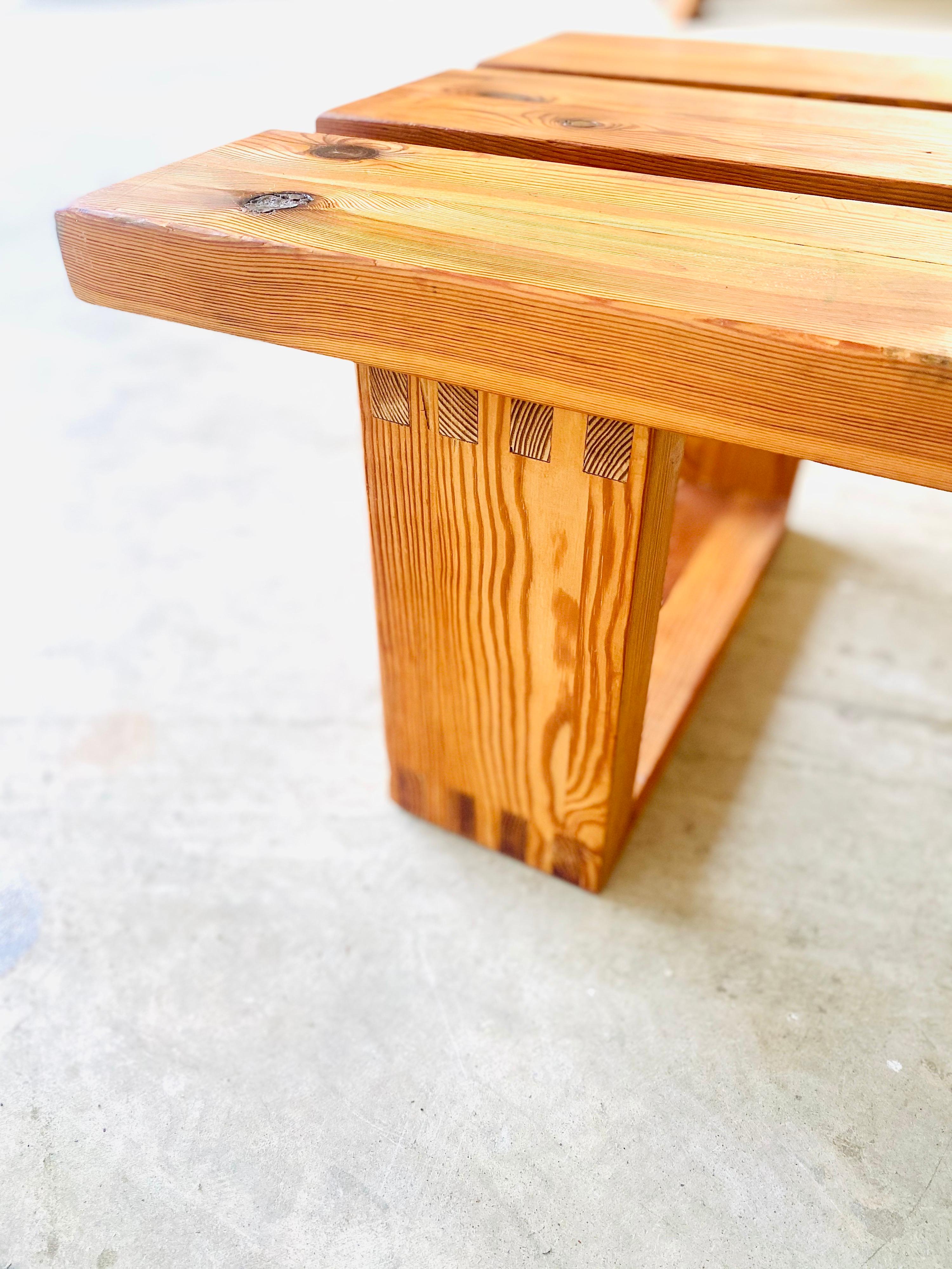Ate Van Apeldoorn Slat Bench in Solid Pine, Dutch Design from the 1970's For Sale 5