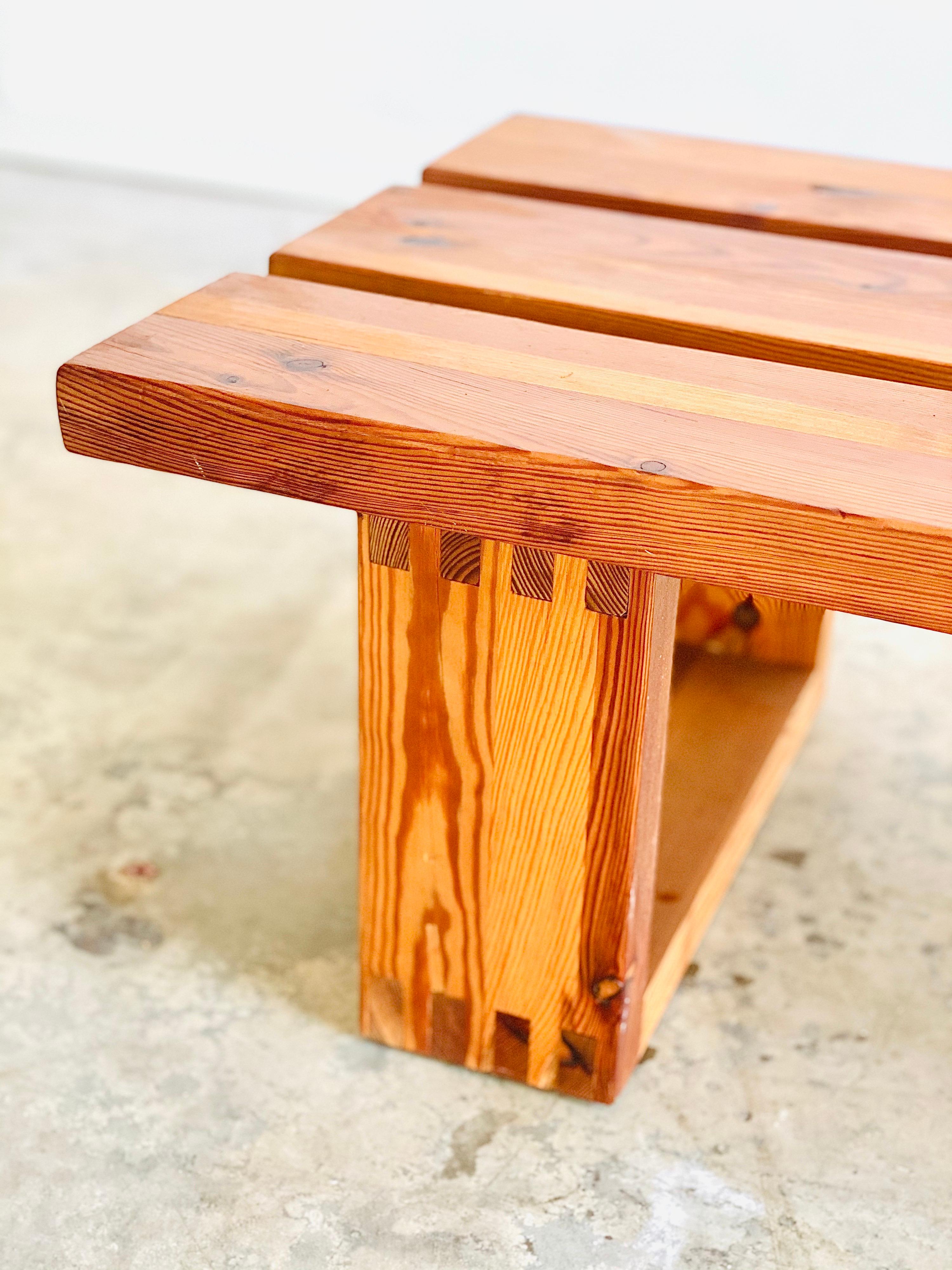 Ate Van Apeldoorn Slat Bench in Solid Pine, Dutch Design from the 1970's For Sale 3