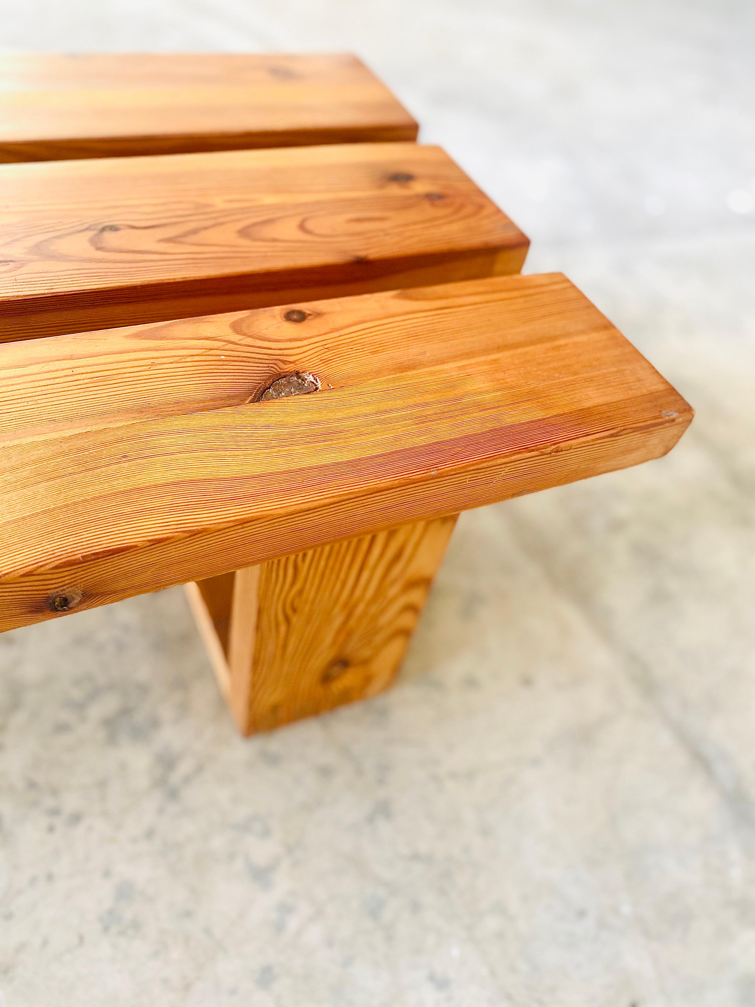 Ate Van Apeldoorn Slat Bench in Solid Pine, Dutch Design from the 1970's For Sale 4