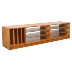 Ate van Apeldoorn Style Low Pine Cabinet with Shelving and Record Organizer