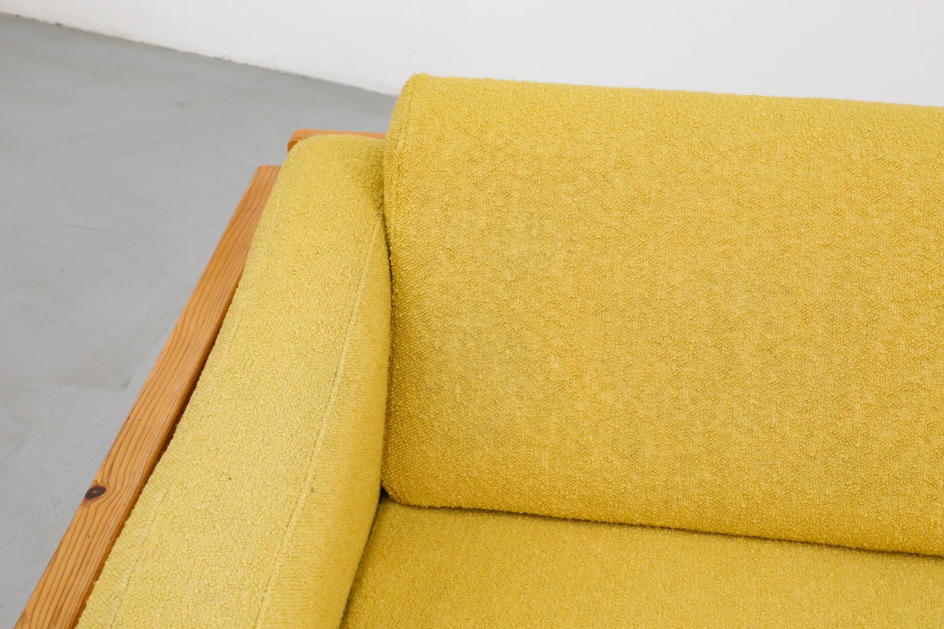 Ate van Apeldoorn Style Pine Framed Loveseat with Yellow Upholstered Cushions 7