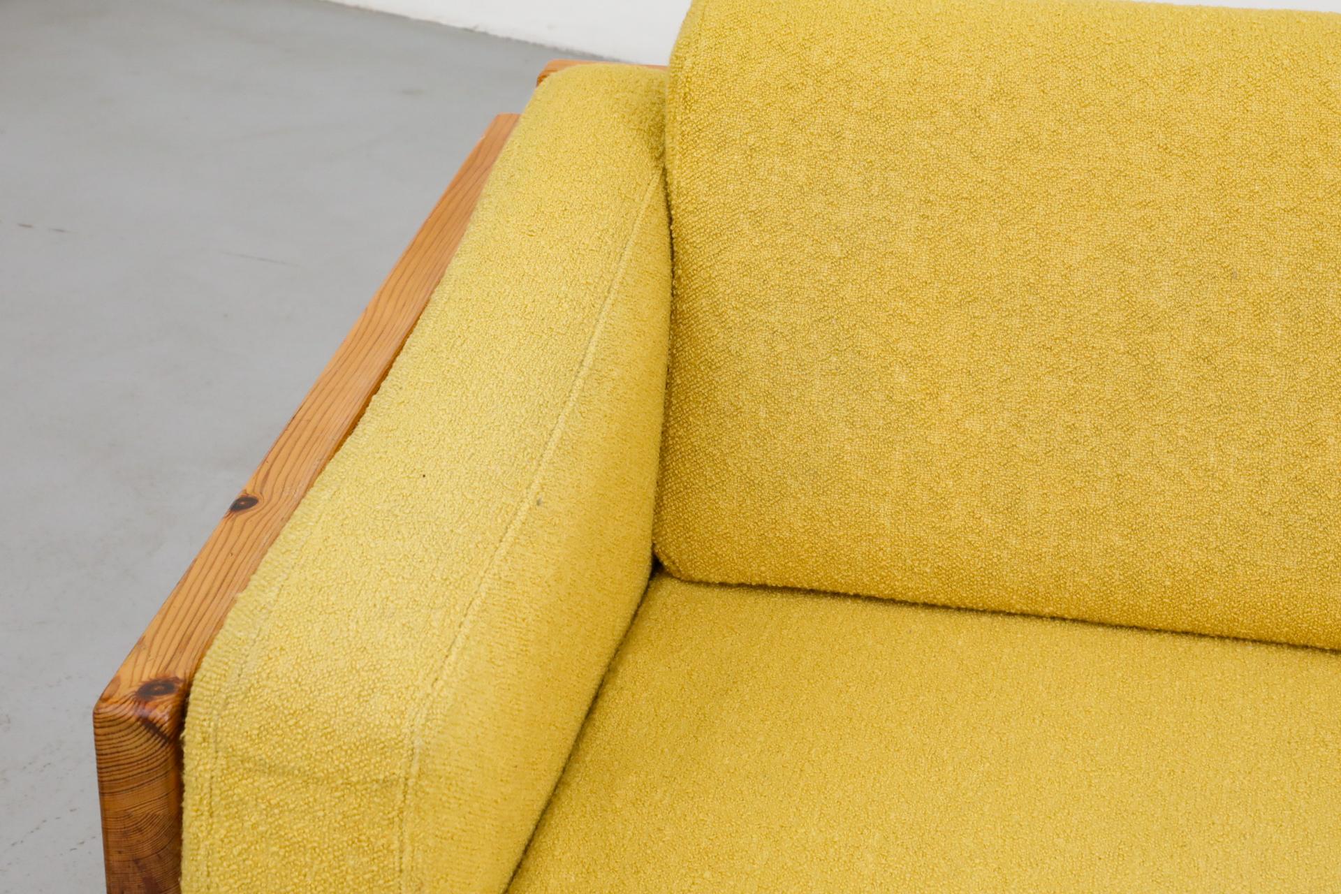Ate van Apeldoorn Style Pine Framed Loveseat with Yellow Upholstered Cushions 8