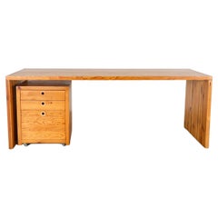Ate van Apeldoorn Waterfall Desk with Rolling Cabinet with Three Drawers