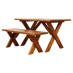 Ate Van Apeldoorn X Base Pine Table with Bench