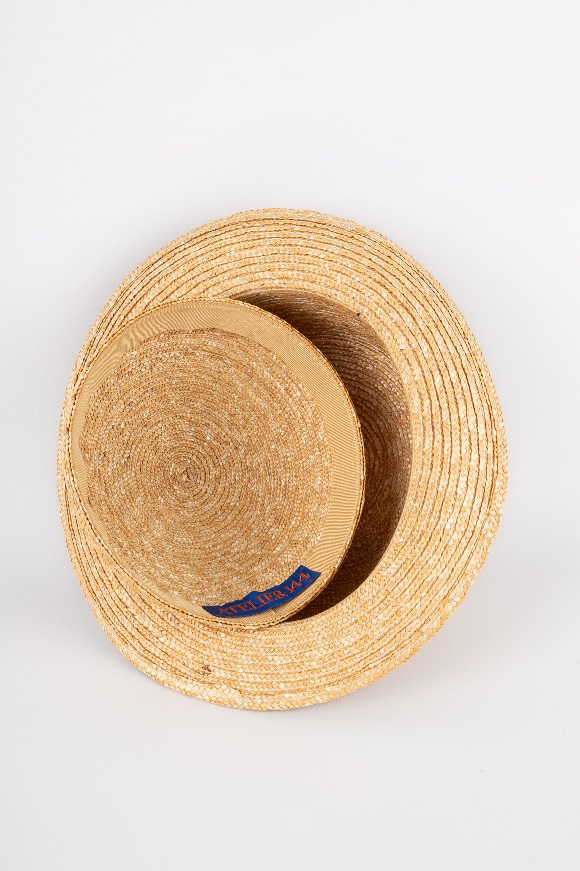Atelier 144 Straw Asymmetrical Hat For Sale 2