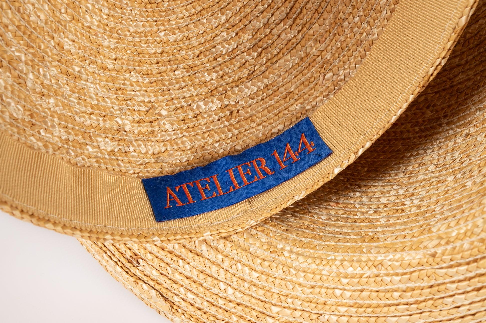 Atelier 144 Straw Asymmetrical Hat For Sale 3