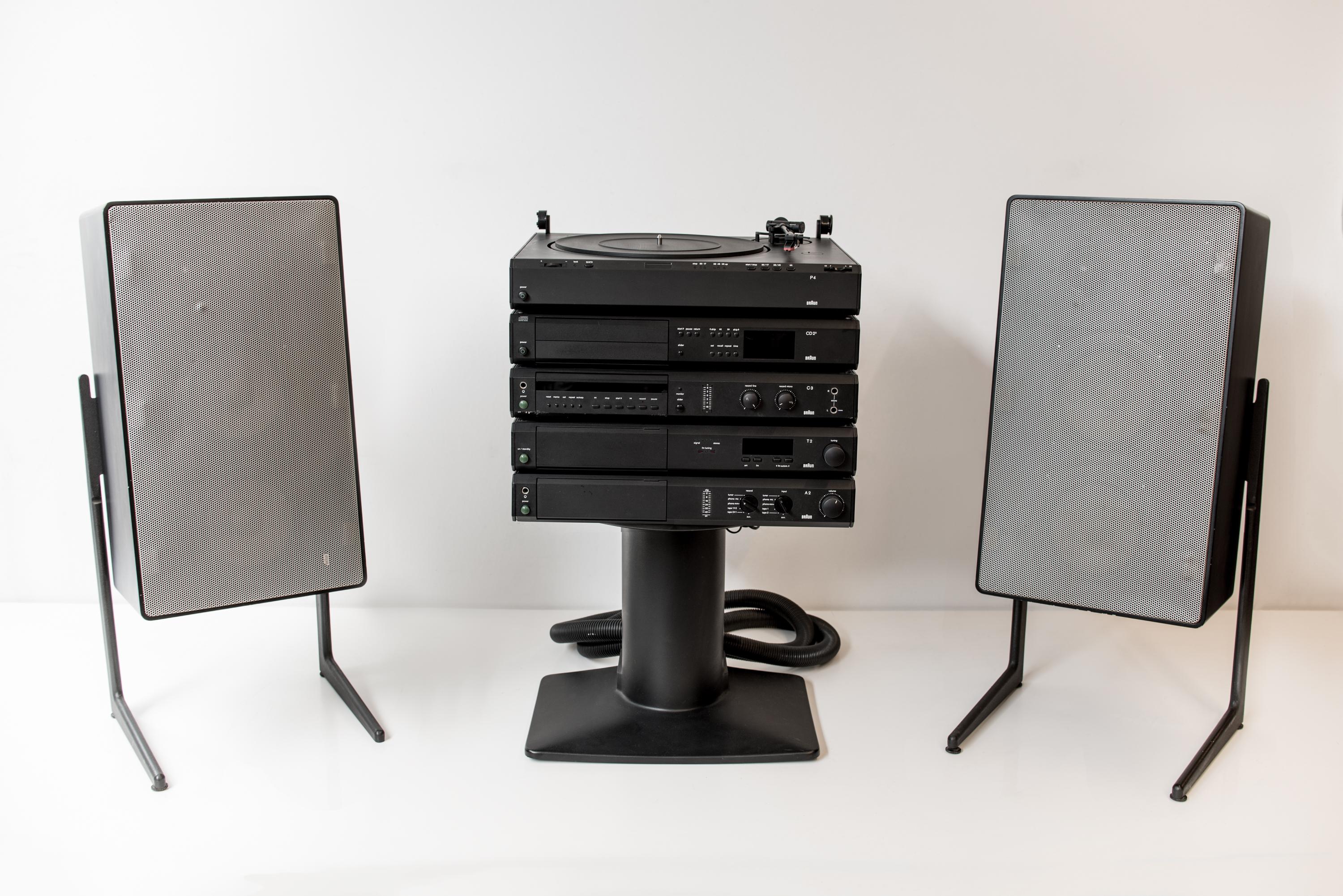 German Atelier 3 HiFi Stereo and L715 Speakers by Dieter Rams for Braun, 1984