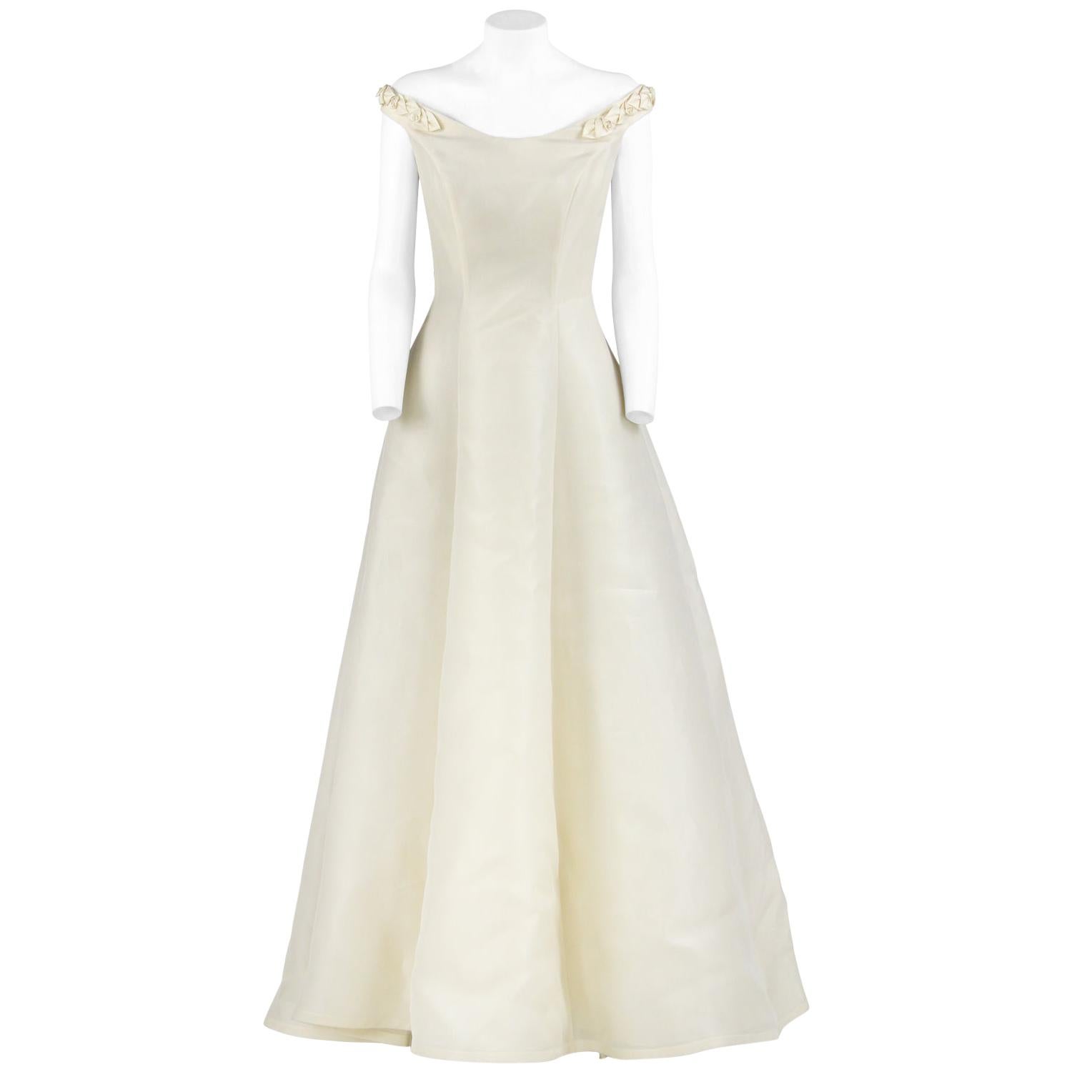 Atelier Aimée Ivory Silk Vintage Wedding Dress, 2000s
