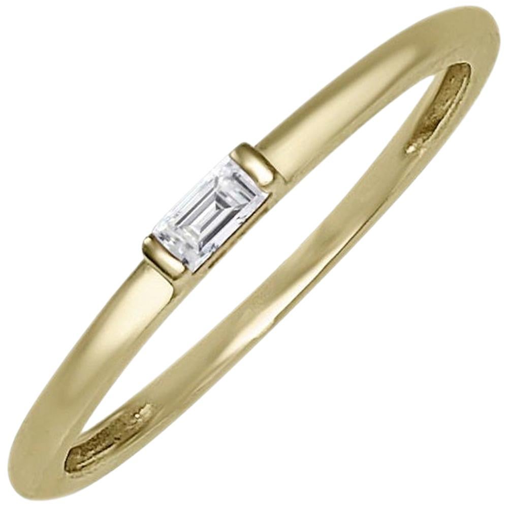 Atelier All Day 14 Karat Gold and Diamond Pinky Ring For Sale