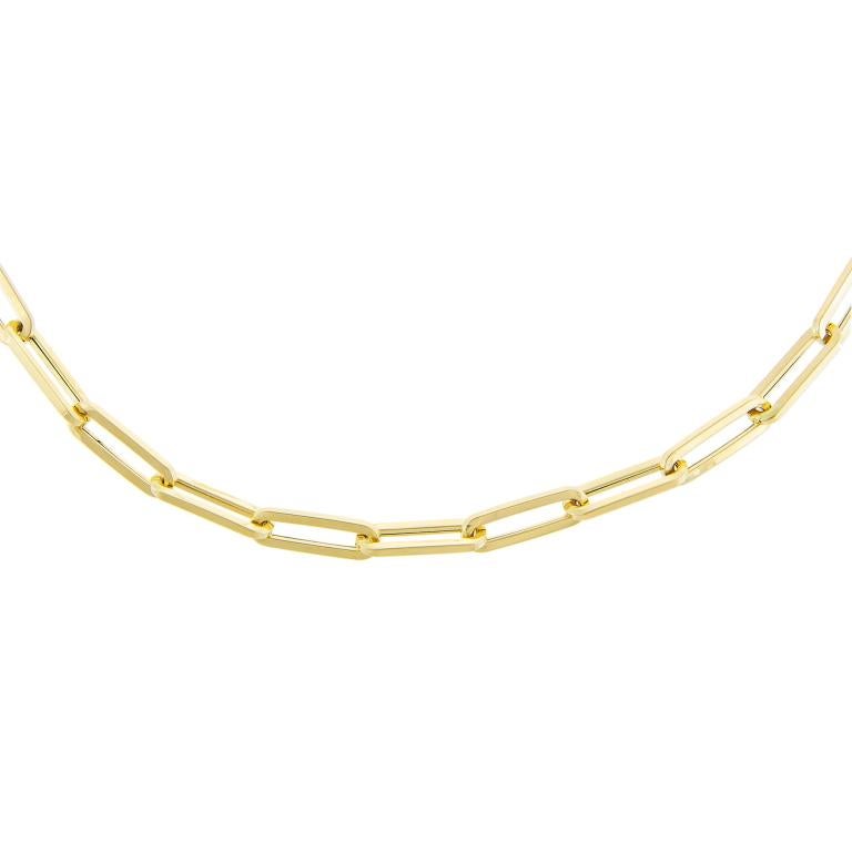 Atelier All Day 14 Karat Gold Paperclip Chain Necklace In New Condition For Sale In New Orleans, LA