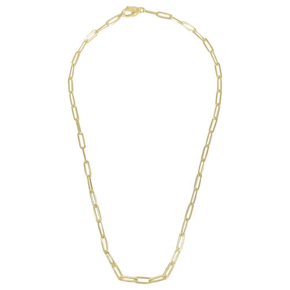 Atelier All Day 14 Karat Gold Paperclip Chain Necklace For Sale