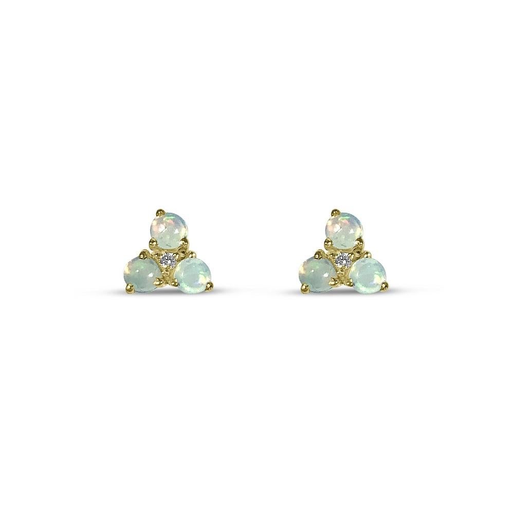 Atelier All Day Ohrringe aus 14 Karat Gold und Opal-Diamant (Zeitgenössisch) im Angebot