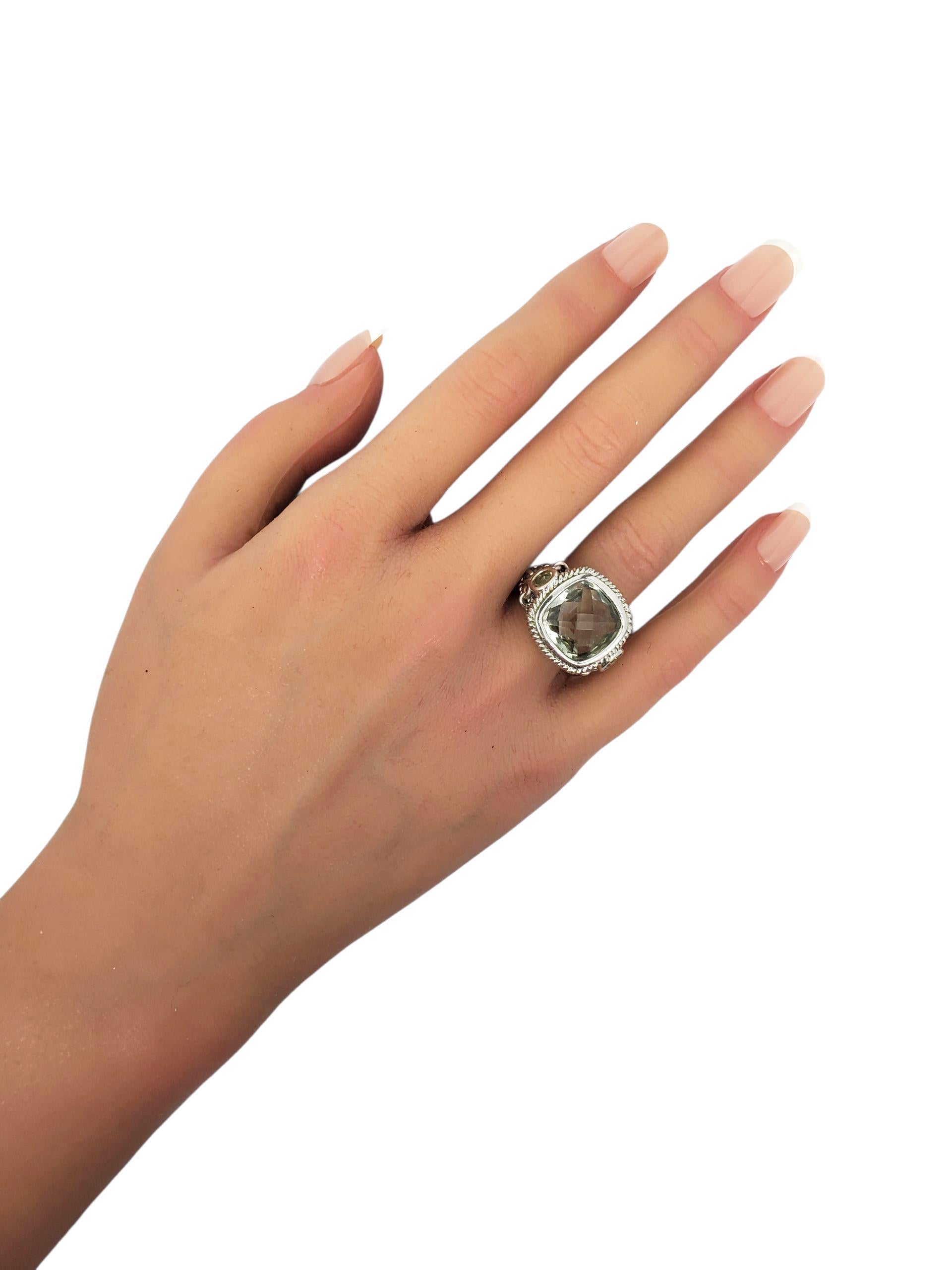 Contemporaneo Atelier Anthony Nak Anello in argento sterling con quarzo blu e verde misura 8 #23729 in vendita