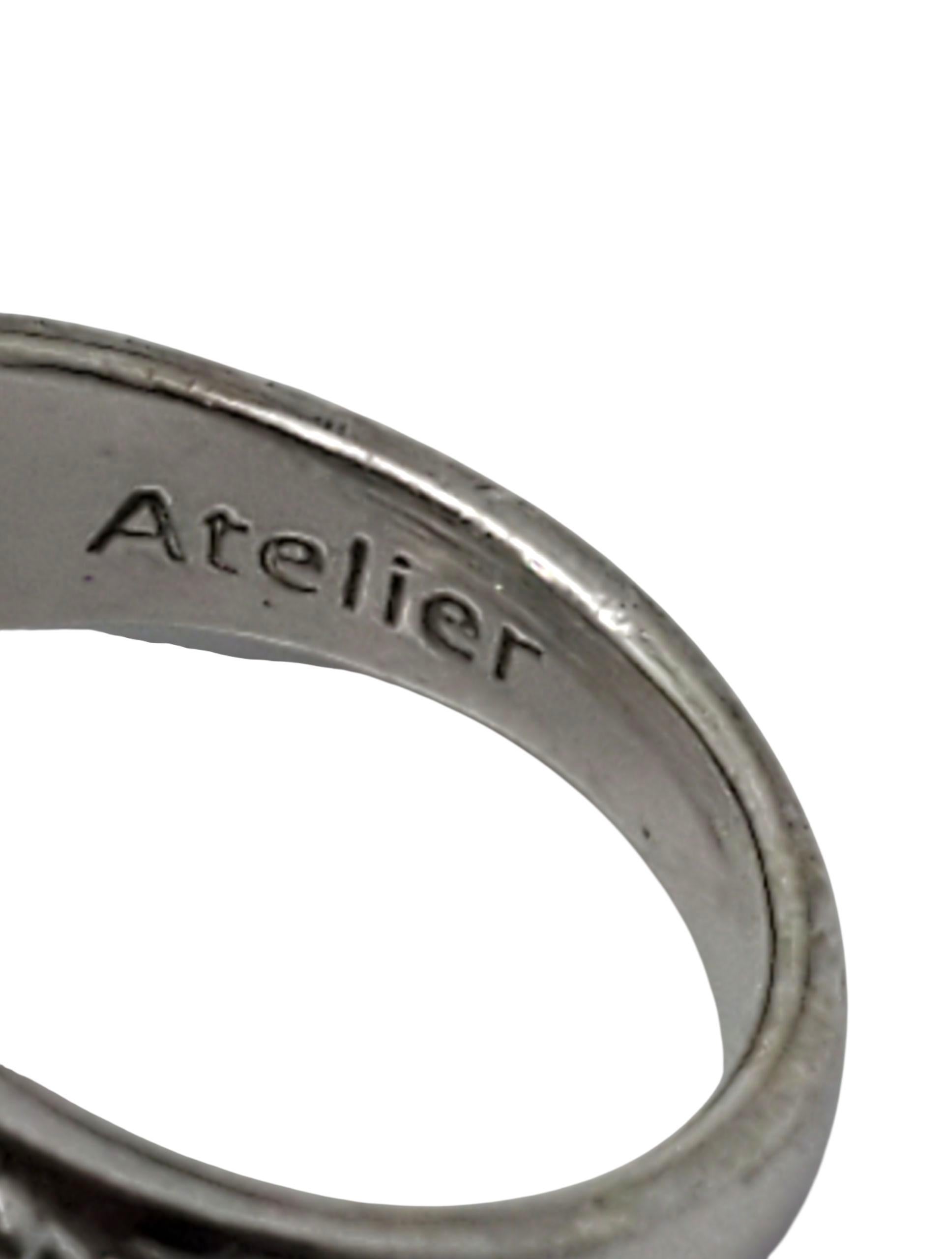 Donna Atelier Anthony Nak Anello in argento sterling con quarzo blu e verde misura 8 #23729 in vendita