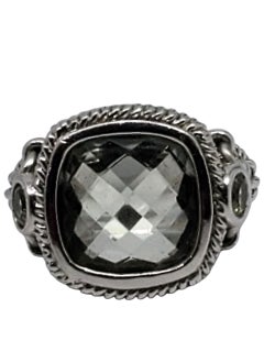 Atelier Anthony Nak Sterling Silver Blue & Green Quartz Ring Size 8 #23729